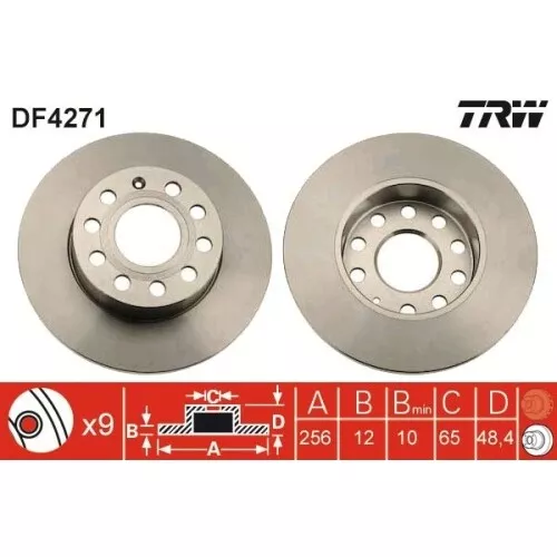 2 Disque de frein TRW DF4271