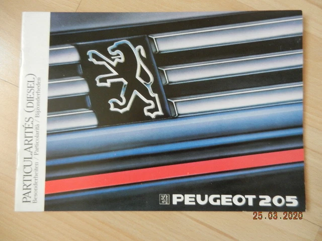 Notice D'utilisation Pour Peugeot 205 Phase 2