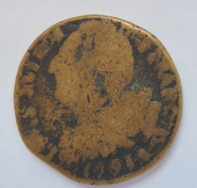 France. 2 Sols, 1791. Louis Xvi