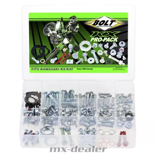 Bolt Kawasaki Motocross Schraubenkit Pro Pack KX KXF 125 250 450 Track Pack 170