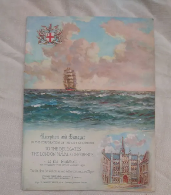 THE CORPORATION OF THE CITY OF LONDON banquet and reception Programme