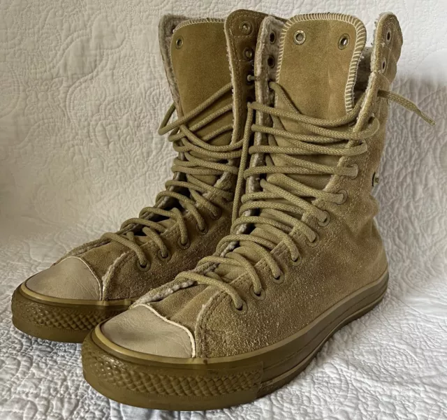 CONVERSE CHUCK TAYLOR All Star Tall XX Hi Tops Suede Shearling Size UK 8 40.00 PicClick UK
