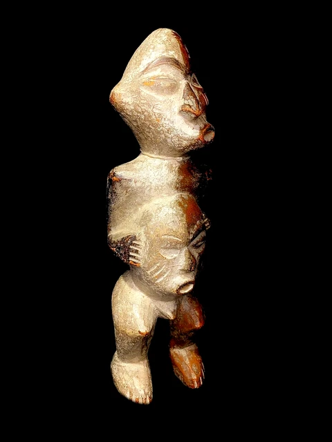 Figurina africana in legno intagliata a mano vintage della tribù fang-6503