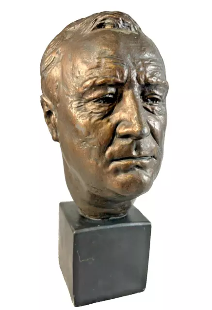 Vintage PRESIDENT FRANKLIN D. ROOSEVELT 9" Bust Sculpture by Jo Davidson