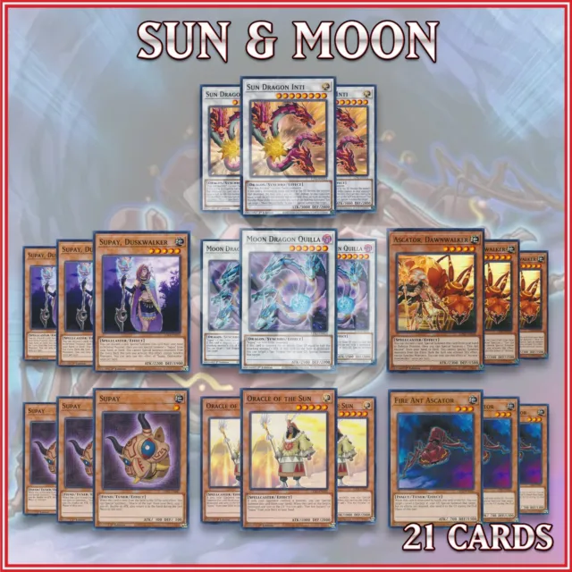 SUN & MOON DECK 21 | Ascator Dawnwalker Fire Ant Supay Duskwalker Oracle YuGiOh