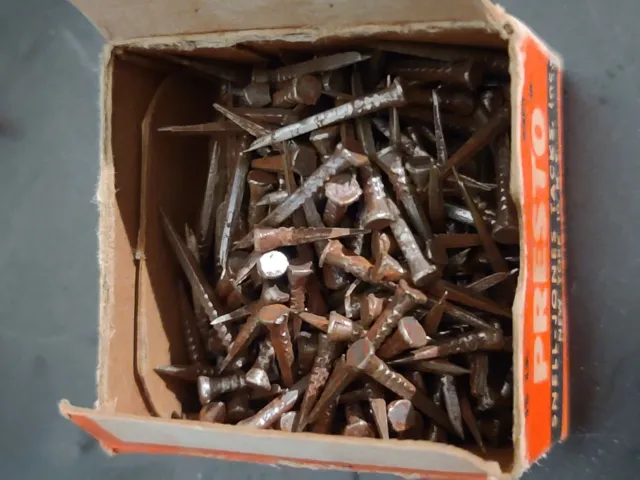 Vintage Box Of Presto Cobbler's Nails 1/2" 3