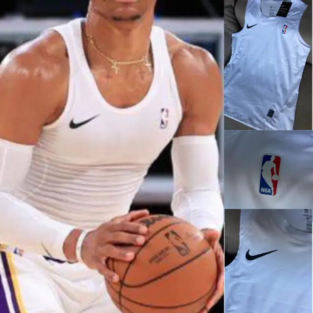 NIKE PRO NBA Team Issue Compression Tank BLACK and WHITE Shirt Sizes M - L  $49.95 - PicClick