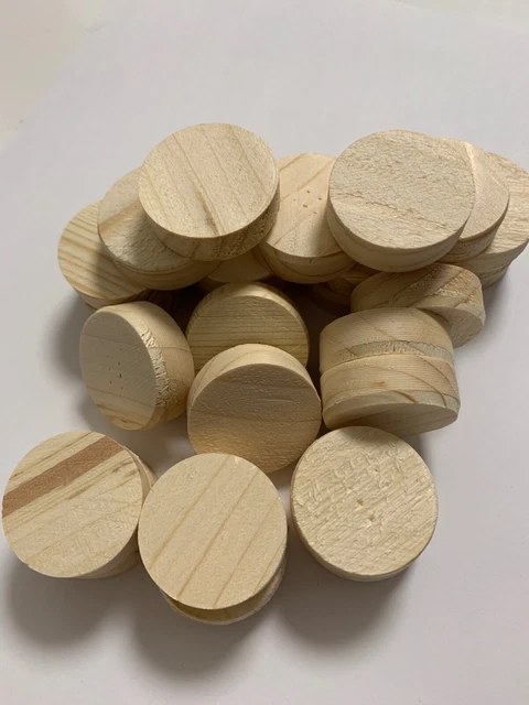 Querholzplättchen Konusplättchen Holzplättchen Fichte 30 mm ø , 25 Stck ( 30mm )