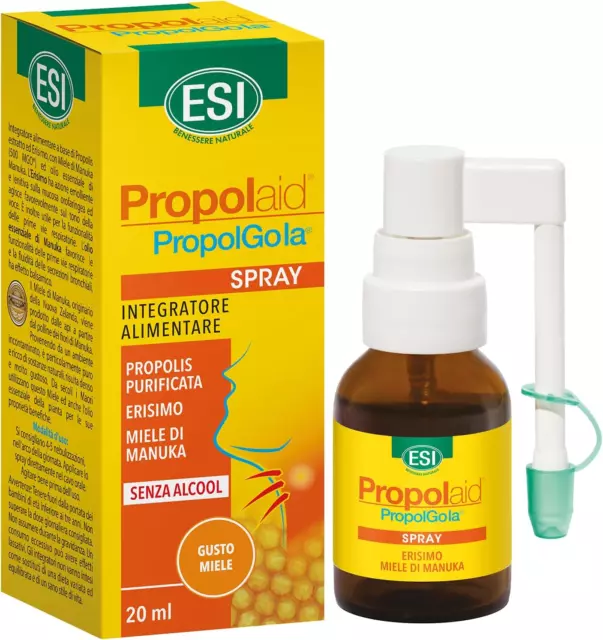 - Propolaid Spray Gola al Miele di Manuka, Integratore Alimentare con Propolis,
