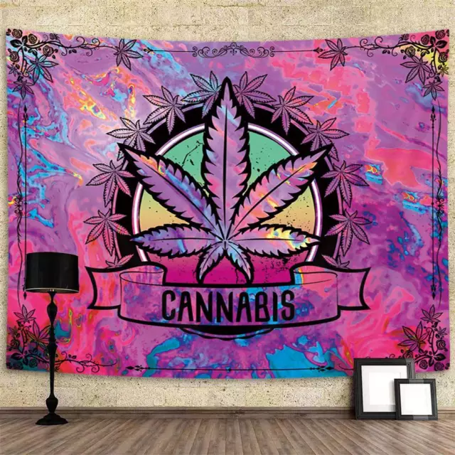 Extra Large Tapestry Wall Hanging Hippie Psychedelic Weed Trippy Fabric Art Flag