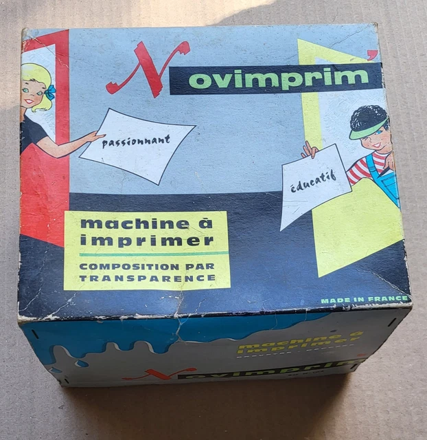NOVIMPRIM – Rotative D'imprimerie Jouet Vintage – Années 70 – Fabriqué En France