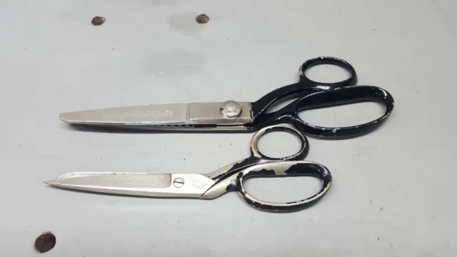 Two Pair of WISS Scissors #27 Inlaid and Pinking Shears