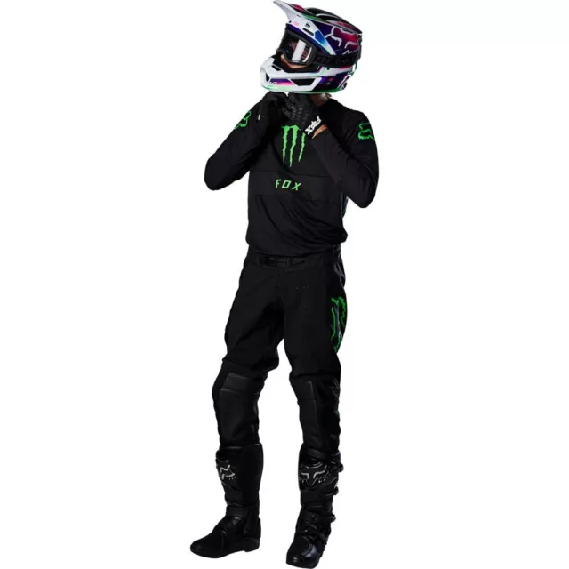 Komplett Moto-Cross Fox 360 Monster Energy Pro Circuit Schwarz Hose 28 Jersey S