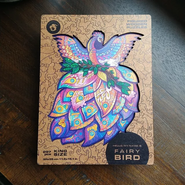Unidragon King Size Figured Wooden Jigsaw Puzzle Fairy Bird in Box