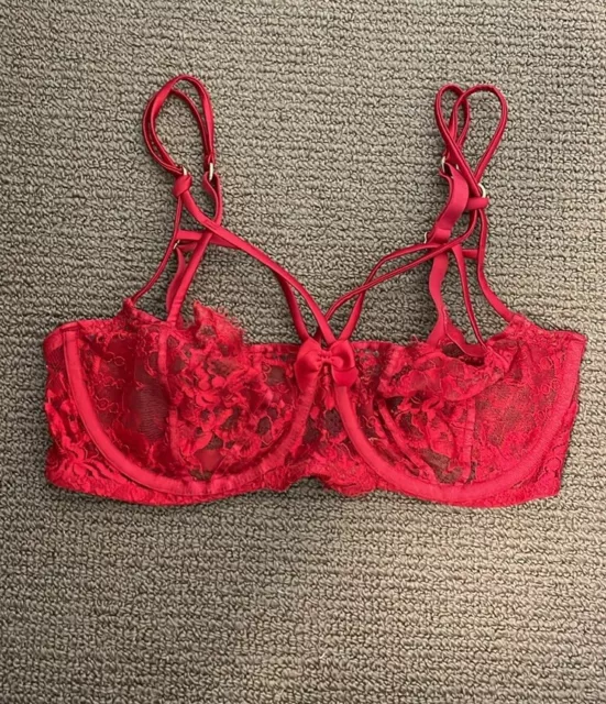 Honey Birdette Red Lace Bra