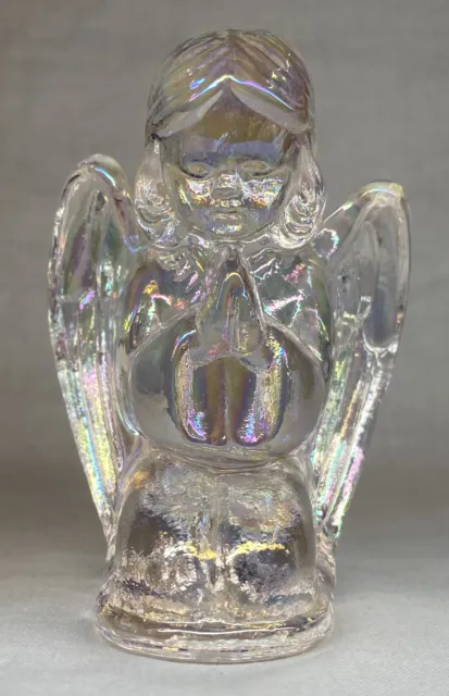 Mosser Art Glass Crystal Carnival Praying Angel