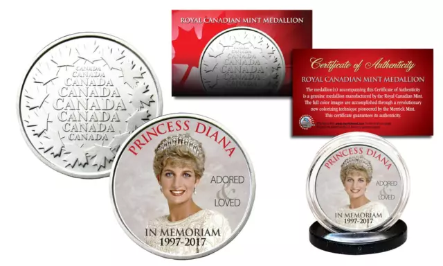 PRINCESS DIANA 1997-2017 20th ANNIVERSARY Royal Canadian Mint RCM Coin - CROWN