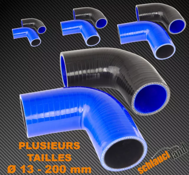 COUDE 90° Tuyau SILICONE TUBE DURITE Degrés Turbo Angle Arc Turbo Radiateur Air