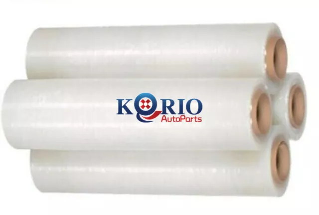 4* 500mm x 400m 25um Clear Stretch Film Pallet Carton Shrink Wrap Hand Use Roll