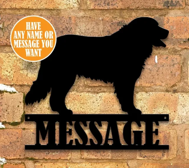 Bernese Mountain Dog Personalised Metal Sign, House Name Breeder Groomer Walker