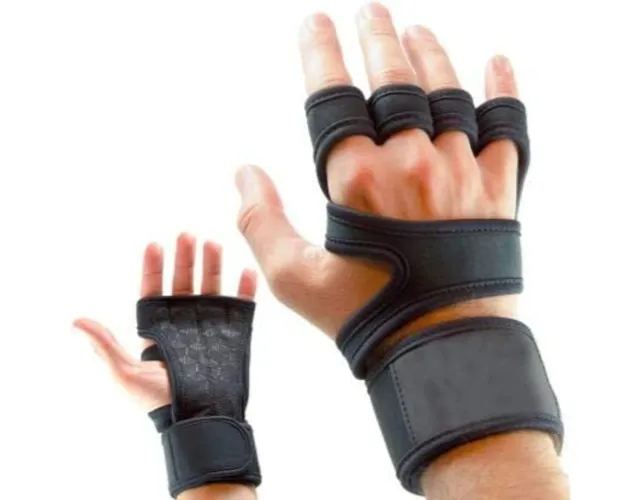 Weight Lifting Hand Grips with Wrist Wrap Support Guard, Protect hand, Unisex