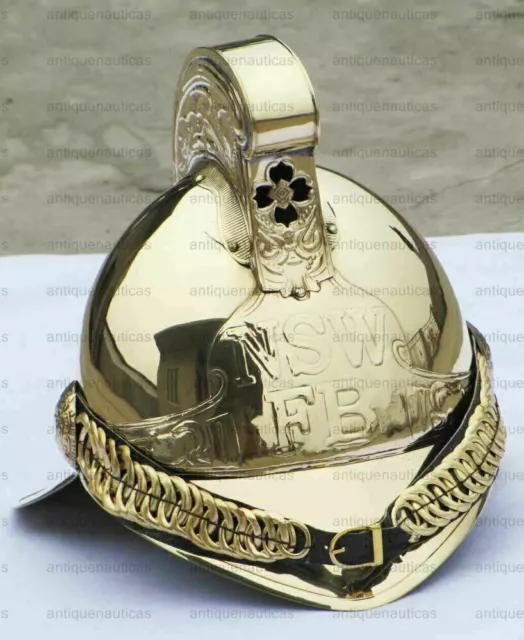 Casque de pompier pompier en laiton des pompiers de la Nouvelle-Galles du Sud