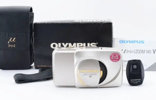 Olympus mju Zoom 140 VF 35mm Point & Shoot Film Camera Gold w/ Box [Near MINT]