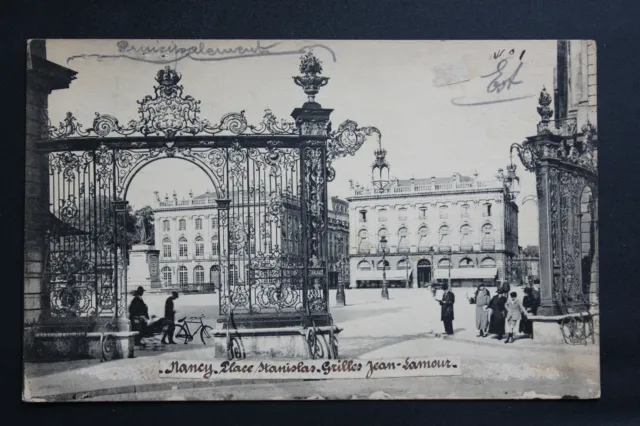 Carte postale ancienne NANCY - Place Stanislas - Grilles Jean-Lamour