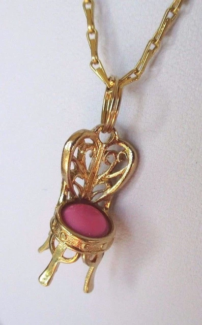 Collier Vintage Avon - Pendenti Papillon En Cristal Irisé - Doré - L150cm