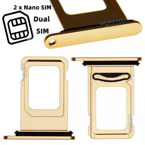 Rack Tiroir Carte Dual SIM Apple iPhone XR Gold Or