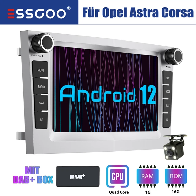 Android 12 DAB+ Autoradio GPS NAVI KAM Für Opel Astra H Corsa D Zafira B Vectra