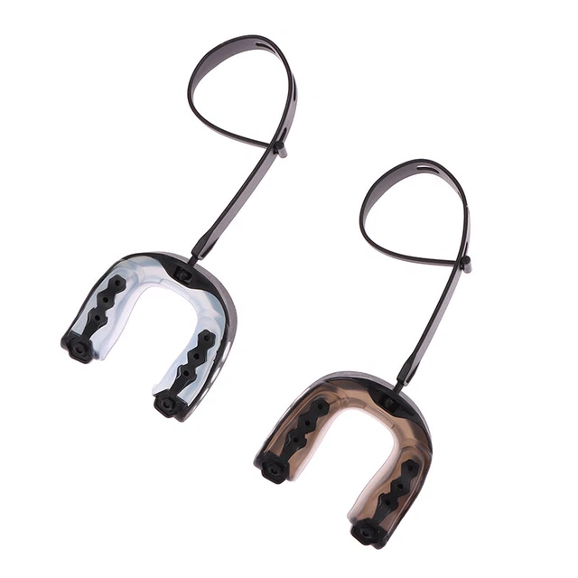 Sports Mouth Guards Teeth Protector Boxing Mouthguard Tooth Brace With Strap ~~