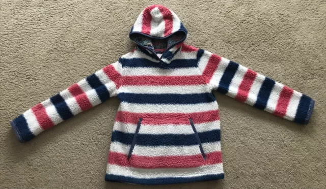 FAT FACE GIRLS Striped Overhead Hoodie Age 8 9 Years 4.50