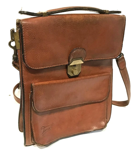 ANCIENNE SACOCHE HOMME en cuir TEXIER avec clé EUR 10,00 PicClick FR