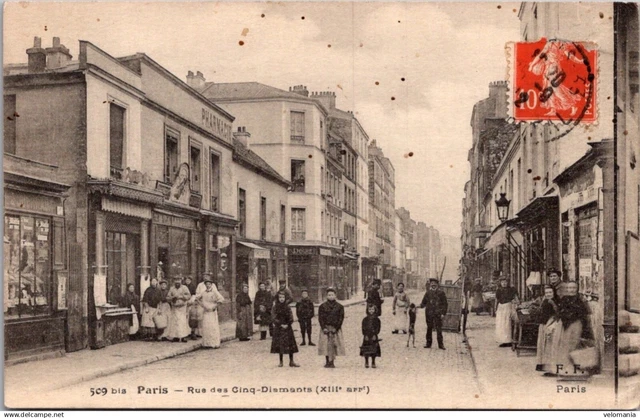 CPA 75 PARIS / PARIS 13e / RUE BOBILLOT / PATRONAGE MAISON BLANCHE / EN