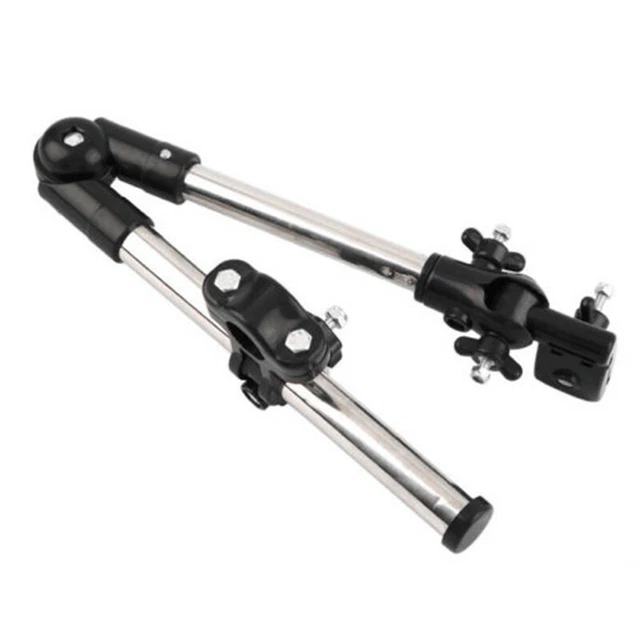 Stainless Steel Umbrella Support Folding Stroller Attachment Clamp Wheelchair 2