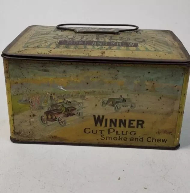 Vintage Antique WINNER Cut Plug Smoke and Chew Box
