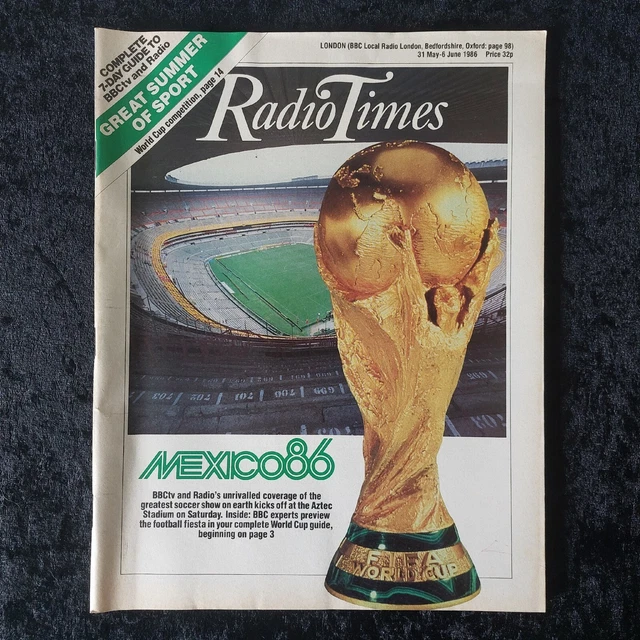 RADIO TIMES - Mexico 86 World Cup BBC (31 May/6 June 1986) EUR 11,56 ...