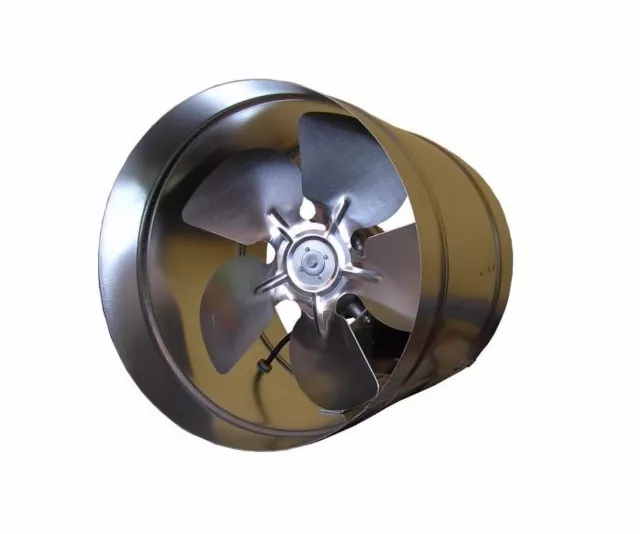 Ventola estrattore industriale metallo 210 mm ventilatore tubo condotto flusso d'aria