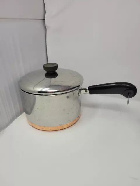 1801 Revere Ware 3 Qt Saucepan Copper Bottom Pot with Lid 00-A - Indonesia