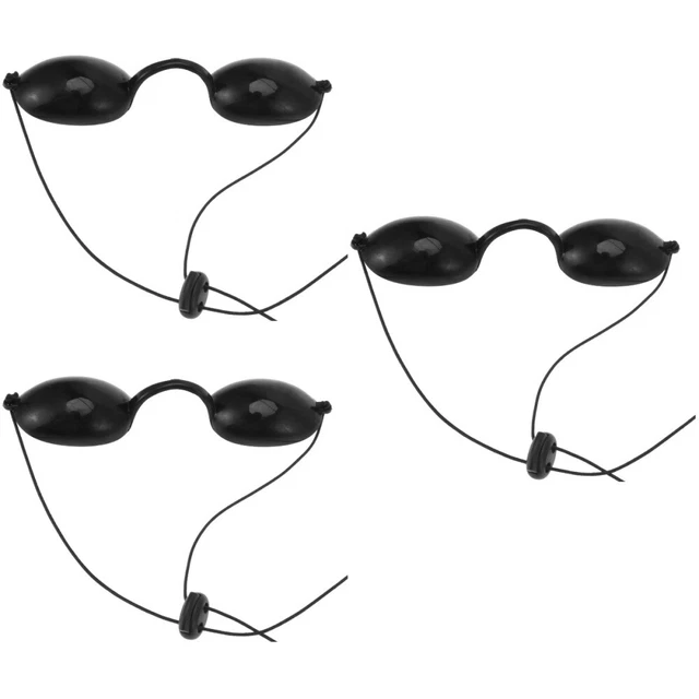 Máscara para ojos con gafas bronceadoras cosméticas de 3 unidades