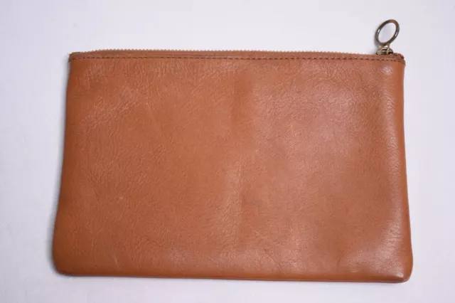 Madewell The Leather Pouch Brown Leather Clutch Wallet Bag 8"X5" English Saddle