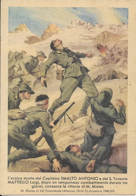 Guardia Di Finanza Cartolina Illustrata Albania 1940 M.mietes