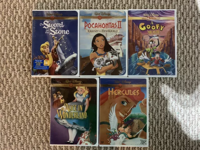 Disney Gold Collection 5 DVD Lot *Goofy*Hercules*Sword In Stone* BRAND NEW*