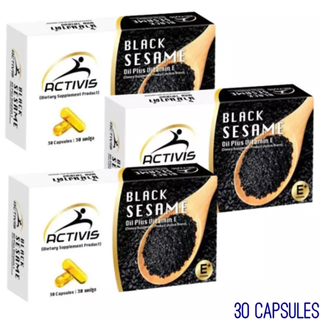 3X ACTIVIS BLACK sesame seed oil Sesamin Vitamin E It is very useful ...