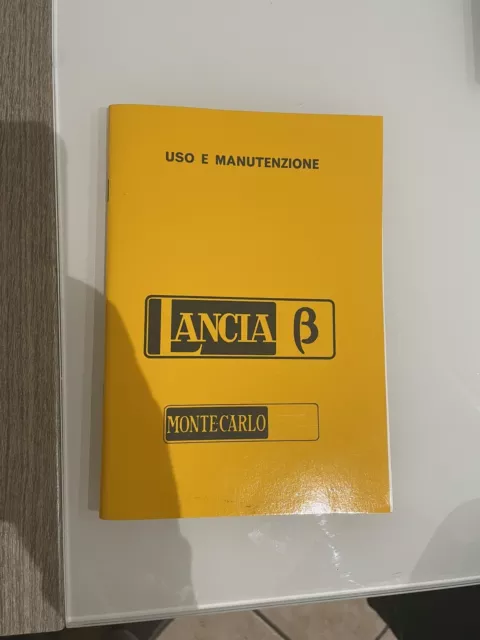 Libretto uso e manutenzione LANCIA Beta Montecarlo (Ristampa 1992)