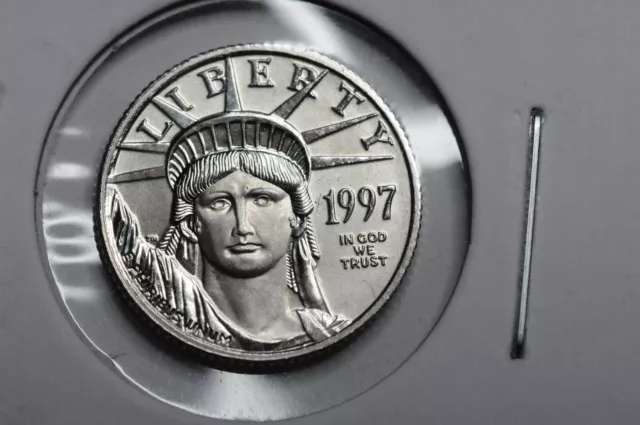 1/10 oz 1997 American Platinum Eagle .9995 Fine Coin BU