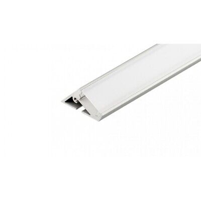 LEDsikon® LED Alu Profil Anbauprofil LG2814 eloxiert + weiße Abdeckung LK#522819