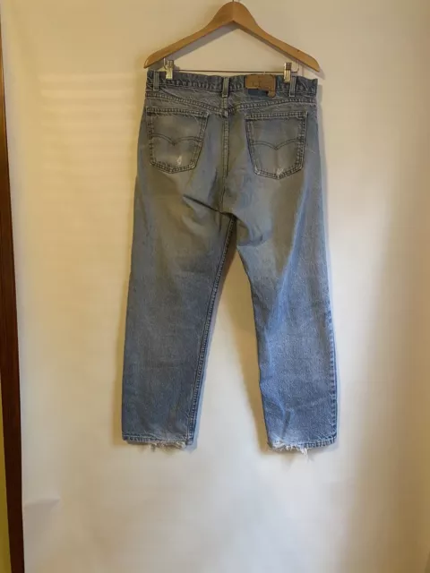 Levis Jeans 554 Mens 36x30 Blue Made In USA Orange Tab Western 1990s Vintage