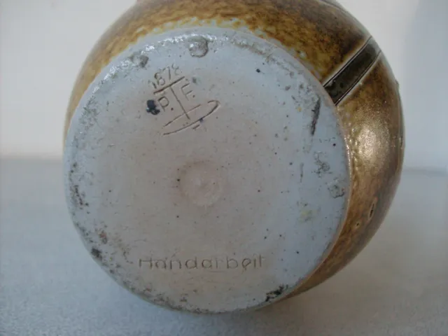 Cruche carafe en grès PTF Peter Friedrich Thewalt Alpha Omega de 1878 pour 18 cm 7
